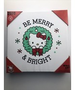 NEW Hello Kitty Wall Art Christmas 12x12 Be Merry &amp; Bright Snowflakes Re... - $456.16 MXN