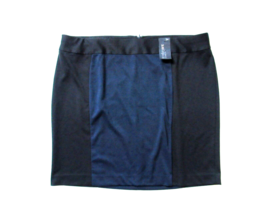 NWT Lane Bryant Black &amp; Blue Colorblock Stretch Knit Pencil Skirt 24 - £14.71 GBP