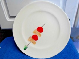 Over &amp; Back Salad Dessert Plate Portugal Skewer cheese tomato Lot of 4 - $19.06