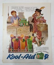 1940 Kool-Aid 5 Cents Halloween Print Advertisement AD Black Cat Girl Dr... - $17.82