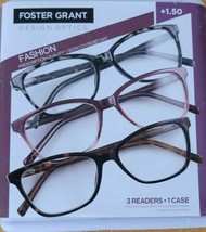 Design Optics by F.G Women&#39;s Fashion Reading Glasses 3PK +1.50 (OPEN BOX) - £11.03 GBP