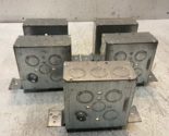 5 Quantity of Raco Steel Square Boxes w/ Brackets 254 4-11/16&quot; (5 Quantity) - $89.99