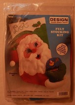 NEW Design Works Felt Christmas Stocking Kit Santa & Snow Globe 5022 16" Long - $22.99