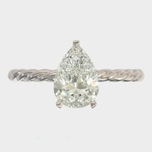 2.10 Karat Künstlicher Diamant 14K Weiß Vergoldet Solitaire Verlobung Braut Ring - £194.78 GBP