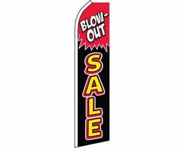 Blow-Out Sale Black/Red Swooper Super Feather Advertising Flag - £11.68 GBP