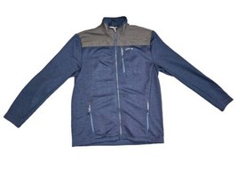 ORVIS Bonded Mesh Full Zip Up Fleece Blue &amp;  Gray Jacket Mens Medium  - £14.84 GBP