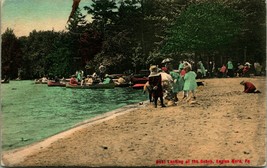 Canoes Boat Landing at Beach Eagles Mere Pennsylvania PA 1914 DB Postcard C13 - £7.76 GBP