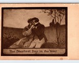 The Shortest Day Of the Year Romance 1909 DB Postcard N2 - $3.91