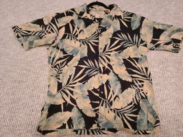 Tori Richard L Cotton Lawn Aop Palm Tree Leaves Short Sleeve Button Up Shirt Usa - £13.10 GBP