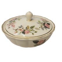 Vintage Wedgwood Bone China “Hathaway Rose” Lidded Bowl Made In England Dish - £15.81 GBP