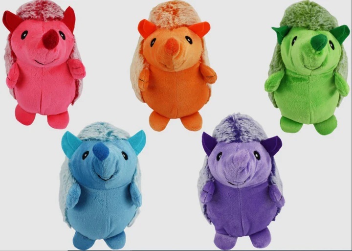 Multipet Hedgehog Plush Dog Toy Assorted 1ea/8 in - $16.00