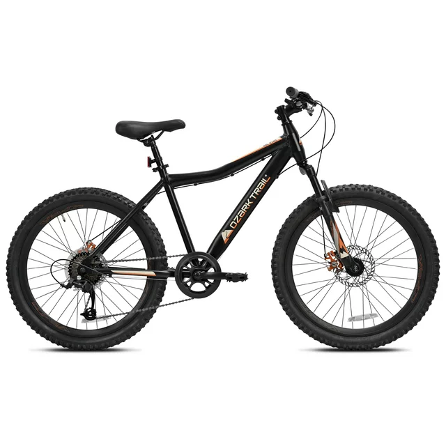 Ozark Trail 24&quot; Glide Mountain Bike 8 Speed Black Teen Unisex - £331.24 GBP