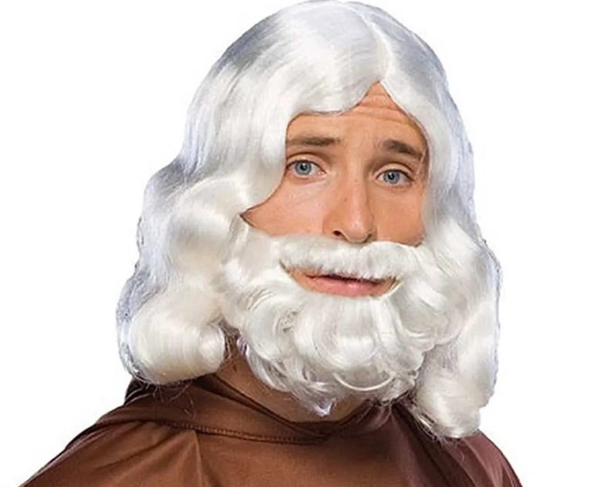 RUBIE'S DELUXE WHITE CHARACTER BEARD HALLOWEEN COSTUME ACCESSORY 2047WH Item image 2
