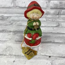 Jasco Merri-Bells Porcelain Christmas Elf Bell Collectable Figure 1978 Vintage - £12.91 GBP