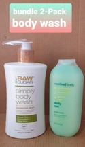 Bundle 2pk Body Wash Of Raw Sugar Green Tea 40 oz + Method Cucumber 18 oz - $10.39