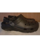 Crocs Size 13 Offroad Sport Black Clogs All Terrain Hook &amp; Loop Strap U3 - £22.47 GBP