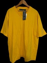 NWT Cherry Stix Limited Women’s Short Sleeve Shirt V-Neck Medium Yellow ... - $14.59