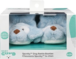 Gund Spunky Puppy Rattle Booties Plush Baby Infant Shoes Blue One Size F... - $19.80