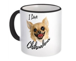 I Love Chihuahua : Gift Mug Dog Cartoon Funny Owner Twisted Pet Mom Dad - £12.70 GBP