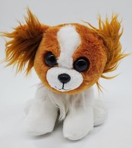 Ty Beanie Boo Boos Classic Barks Plush Papillon Spaniel Dog 7&quot;  Stuffed Toy B311 - £7.85 GBP