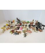 Lg Asst of Animals Figures Domestic Safari Dinosaur Farm Horses Plastic ... - $145.21 MXN