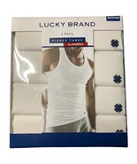 Lucky Brand Men&#39;s M (38-40&quot; Chest) 4 Pack A-Shirt Tank Tops White - $25.73