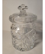 Crystal  Candy Dish with Lid Beautiful Pattern - £30.71 GBP