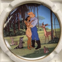 Disney Pocahontas Plate Love&#39;s Embrace Bradford Exchange Meeko John Smith - £9.50 GBP