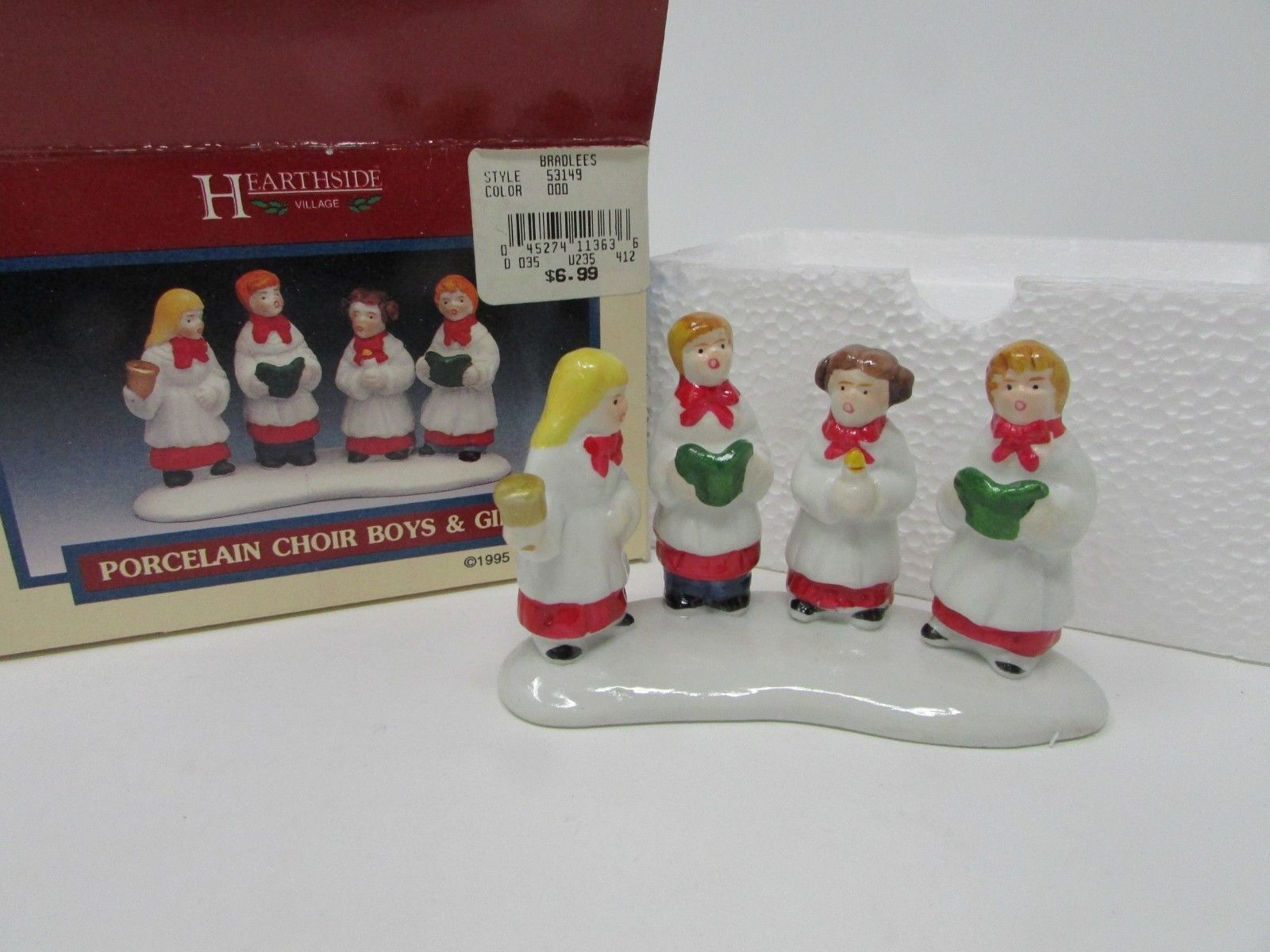 LEMAX 1995 #53149 HEARTHSIDE COLLECTION CHOIR BOYS & GIRLS FIGURINE L137 - $8.79