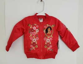 Disney Elena of Avalor Girls Puffy Satin Childs Jacket Red Multi-Color Size 2T - £23.45 GBP