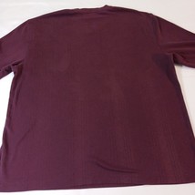 Claiborne Moisture Wicking V-Neck Men's Burgundy Long Sleeve Shirt Size XL  image 8