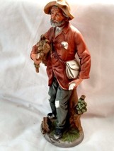 Vintage Homco Old Timer 11" tall Carrying Firewood to his home figurine - $34.65