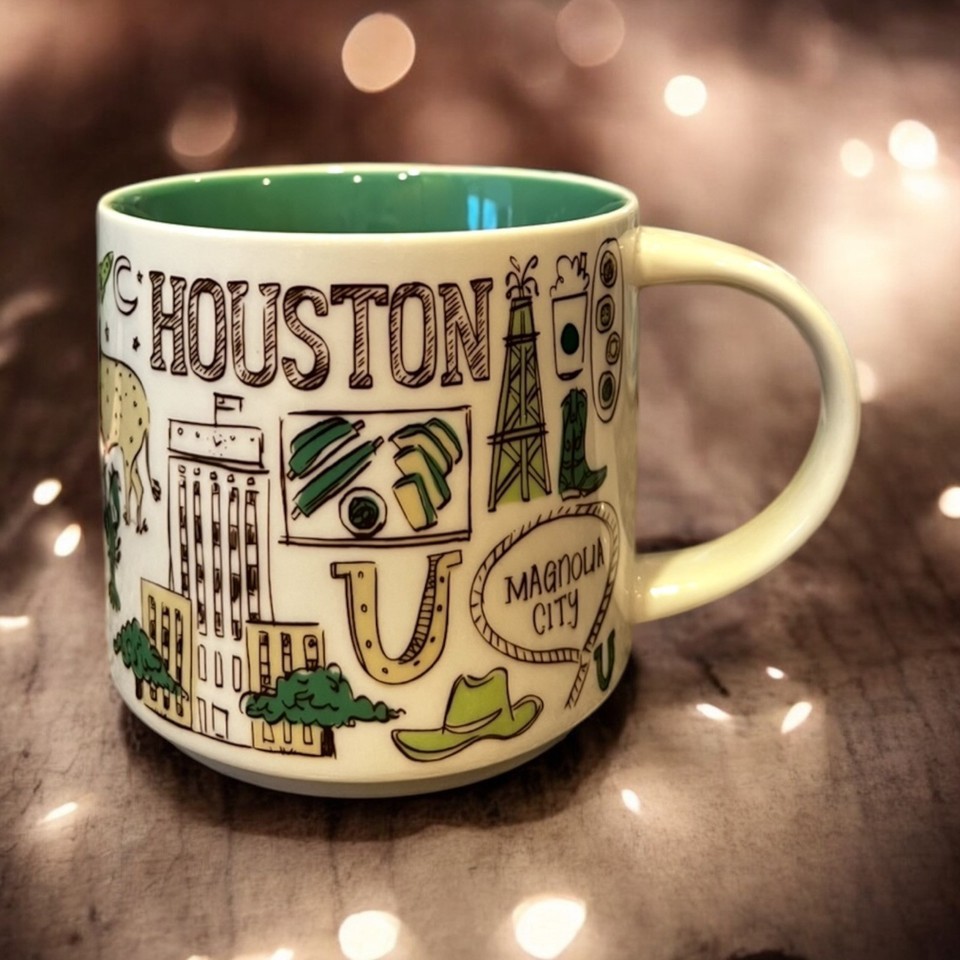 Starbucks HOUSTON Been There Series BTS 14oz Ceramic Coffee Mug Cup EUC - $24.74