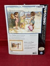 NEW Dimensions Counted Cross Stitch Beach Babies 18x15 35216 Donald Zolan - £15.42 GBP
