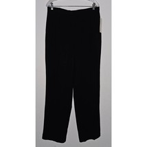 NWT Amanda Smith Black Pants Size 14 Career Pockets Red Lined Pleated NO... - £18.11 GBP