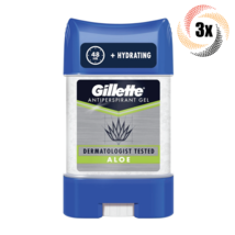 3x Sticks Gillette Aloe Antiperspirant Gel Deodorant | 70ml Dermatologist Tested - £15.89 GBP