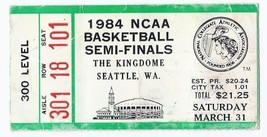 1984 NCAA basketball Final Four Semi Finals Ticket Kentucky Georgetown Houston - £265.12 GBP