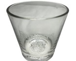 Four Roses Bourbon Rocks Glass  Clear Etched Roses weighted bottom 8 oz - $12.44