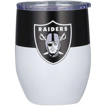 Raiders Las Vegas Oakland ColorBlock Stemless Wine Tumbler 16 oz Stainle... - $24.75
