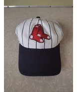 Vtg NEW ERA Boston Red Sox Hat Cap Snapback WOMEN Pinstripe Shiny Logo B... - $351.43 MXN