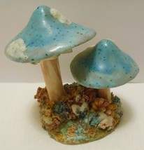 Ceramic Art Mushrooms Statue Vintage &#39;77 Signed Richard Ogner Made In Canada - £35.93 GBP