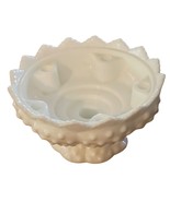 Fenton Candle Bowl 5 Candle Candleholder Hobnail Milk Glass Sawtooth 6.5... - $46.75