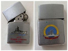 1981 Zippo Accendino Uss Richard S Edwards DD-950 2 Lati Come È - $57.09