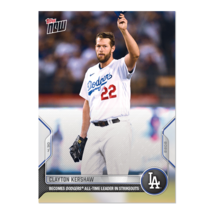 2022 Topps Now #110 Clayton Kershaw All Time Strikeouts Leader Parallel #11/25 - £69.76 GBP