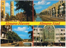 Holland Netherlands Postcard Almere Haven Stad Multi View - £1.74 GBP