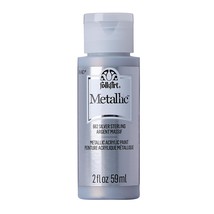 FolkArt Metallic Acrylic Craft Paint, Metallic Finish, Silver Sterling, ... - $92.09 MXN