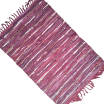 Leather Hearth Rug for fireplace, fire-resistant mat, Red Gold Strips - £199.75 GBP