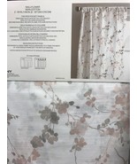DKNY Wallflower Grey Pink Off-White Two Rod Pocket Panels 50 x 84 in. ~New~ - $74.96 CAD