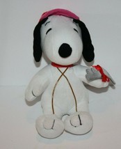 Peanuts Snoopy Dog 6&quot; Key to my Heart Red Hat Cap Valentines Plush Stuffed Toy - £9.98 GBP