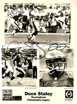 Duce Staley Autographed Signed Philadelphia Eagles Promo B&amp;W 8X10 Photo wAP/COA - £23.66 GBP